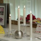 thumbnail of LED Stabkerzen Mia Tafelkerzen Echtwachs flackernd H: 24cm creme 2Stk