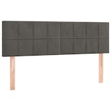 thumbnail of Décoshop26 - Cadre de lit LED avec sommier tête de lit matelas surmatelas 140x190 cm tissu velours gris foncé TDL0207714