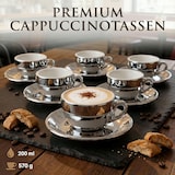 thumbnail of Muvell 6er Cappuccino / Kaffee-Set "Bari" inkl. Tasse 200ml + Untertasse 16cm, chrome