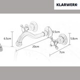 thumbnail of JULIAAN | Vintage 3-gats badkamerkraan wandmontage zwart mat | Keuken Retro RVS Kraan Spoelbak | Antieke 2-greepsmengkraan wandgastro