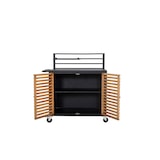 thumbnail of Tarrington House Estação de serviço Ateo com portas giratórias, alumínio/madeira de eucalipto, 114 x 60 cm, preto/natural