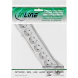 thumbnail of InLine® Steckdosenleiste, 6-fach Schutzkontakt, weiß, 3m