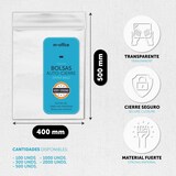 thumbnail of Bolsas con Cierre Hermético de Plástico Transparentes Ideales para Congelar Alimentos o Guardar Documentos - Ofituria (1000 ud, 400x500 mm)