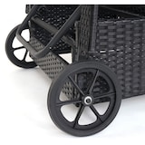 thumbnail of Poly-Rattan Sonnenliege Carrara, Relaxliege Gartenliege Liege, Alu ~ anthrazit, Kissen terracotta