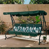 thumbnail of Balancelle 4 places MIZAR XL inclinable et transformable en lit, structure en métal, toit réglable en polyester imperméable (Vert Matrix)