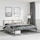 thumbnail of vidaXL Bedframe met hoofd- en voeteneinde metaal zwart 193x203 cm