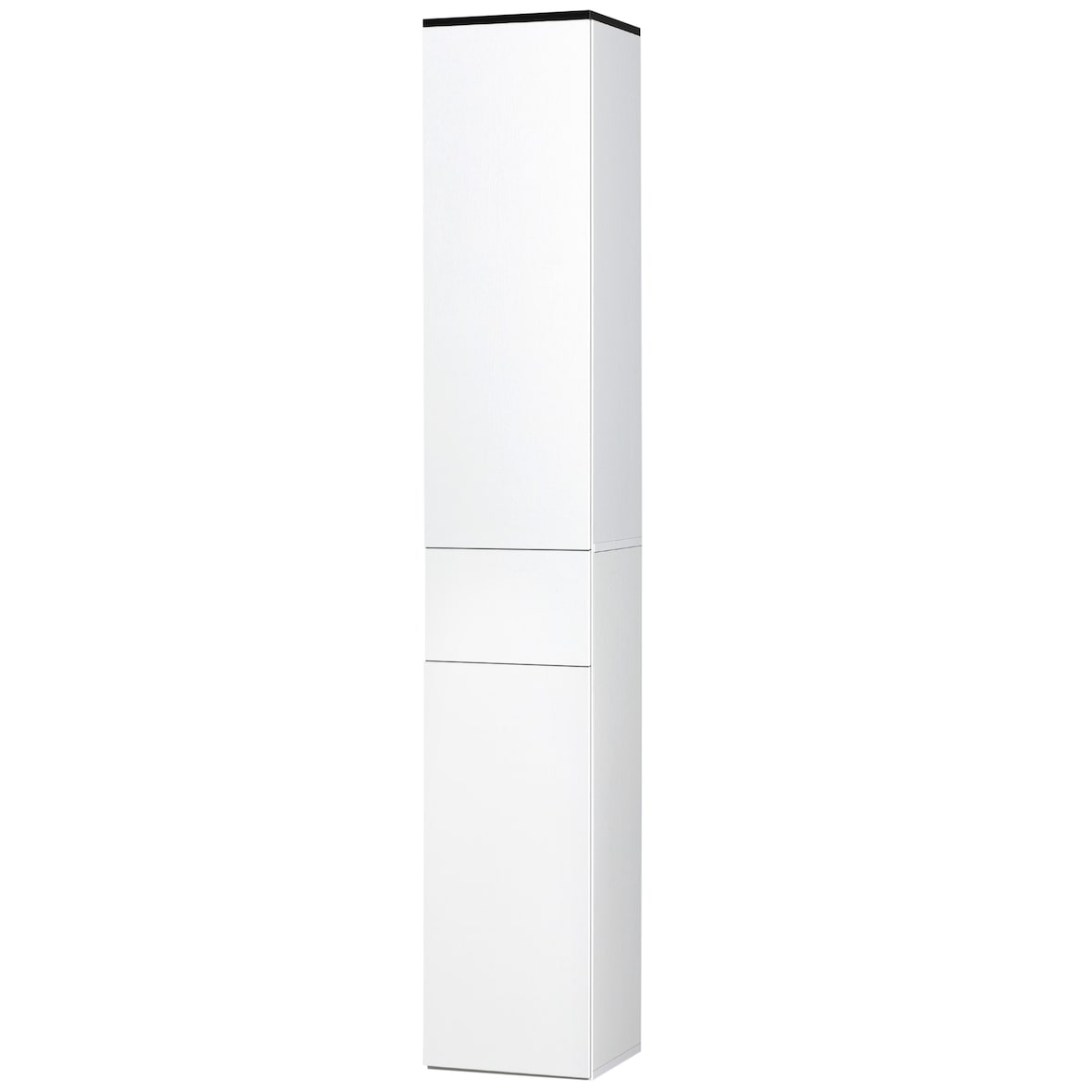 kleankin Mobile Bagno con Ripiano 2 Ripiani Chiusi 1 Cassetto Bianco