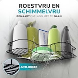 thumbnail of HGMD Duschregal Eckmodell - Schwarz - Bis zu 8 kg - Befestigung ohne Bohren oder mit Schrauben - Inklusive Anleitung