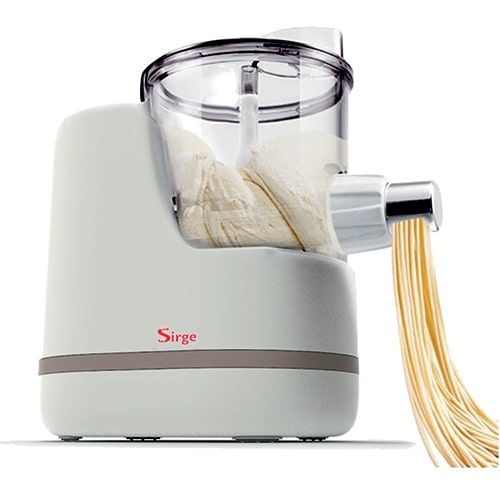 Máquina para pasta Sirge PASTAFAVOL con báscula, 18 matrices, hasta 800 g de pasta, incluida pasta al huevo, 220 vatios, color blanco