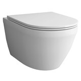 thumbnail of Alpenberger Spülrandloses Hänge WC | Gäste WC Kloschüssel Keramik Toilette mit Nanobeschichtung | WC Sitz Absenkautomatik | Wand WC Hängend Made in EU