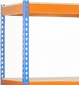 thumbnail of SimonRack Estantería Industrial, 2000x1800x750 mm, 400 kg de Punto Flexión, 5 Estantes Madera, Estantería Garaje, Azul/Naranja/Madera - Ecoforte