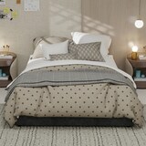 thumbnail of Bett 140x200 cm aus Stoff mit modernem Design, stabiler Konstruktion und elegantem Kopfteil – stilvolles Schlafzimmermöbel Grau