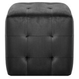 thumbnail of Pouf 2 Pz Nero 30x30x30 Cm In Velluto