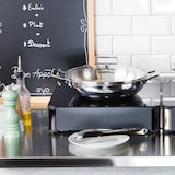 thumbnail of Plat sautoir en inox à 2 anses avec couvercle en verre  Ø24cm