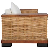 thumbnail of Helloshop26 - Canapé 2 places de salon salle de séjour maison intérieur avec coussins marron rotin naturel 02_0019492