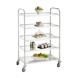 thumbnail of METRO PROFESSIONAL Servierwagen GST1005, Edelstahl, 85 x 52.6 x 154.3 cm, 5 Niveaus, Gesamtlast 200 kg, silber