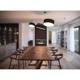 thumbnail of Lareira a bioetanol de parede design de parede dupla face preta mate com vidro protetor 2 lados 900