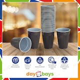 thumbnail of DayBays 2000 Stk. Thermobecher Einweg 180ml Ø70mm braun-weiß Automatenbecher aus PS Automatengängig