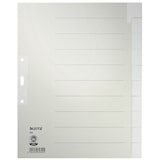 thumbnail of Leitz 1221-00-85 1221 Register - Tauenpapier, blanko, A4 Überbreite, 10 Blatt, grau
