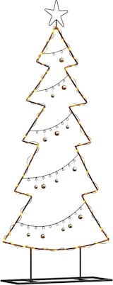thumbnail of vidaXL Metall Weihnachtsbaum mit Ständer Schwarz 150 cm Stahl