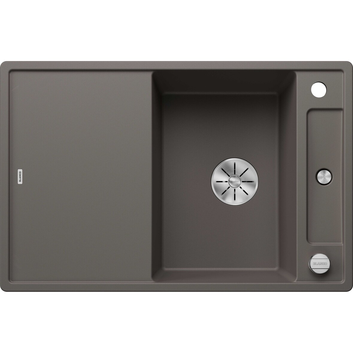 BLANCO AXIA III 45 S Einbauspüle SILGRANIT vulkangrau ab 45 cm mit Brett