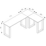 thumbnail of VCM Schreibtisch Lona Schwarz / Anthrazit H. 76 x B. 160 x T. 130 cm