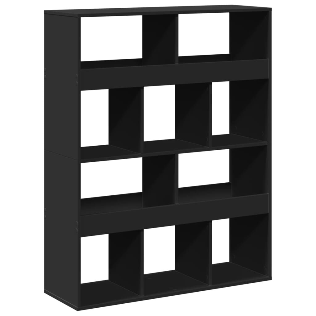 vidaXL Raumteiler Schwarz 100x33x125,5 cm Holzwerkstoff