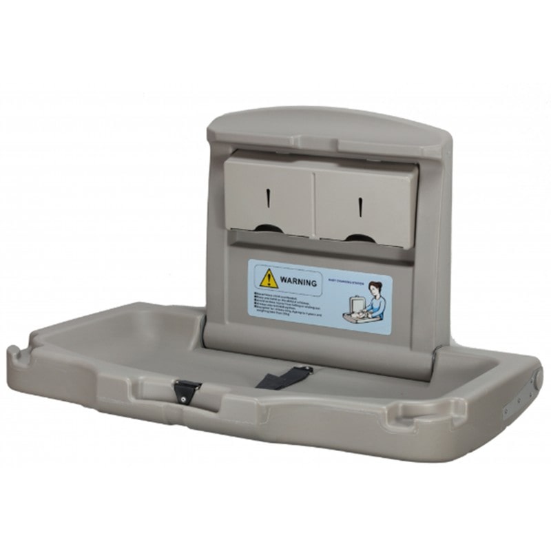 Cambiapañales plegable de polietileno gris