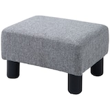 thumbnail of HOMCOM Pouf Poggiapiedi Imbottito in Tessuto Effetto Lino Grigio