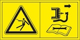 thumbnail of Aufkleber I Hinweisschild Elektrischer Schock, ISO 11684, Polyesterfolie, selbstklebend, 140x70mm