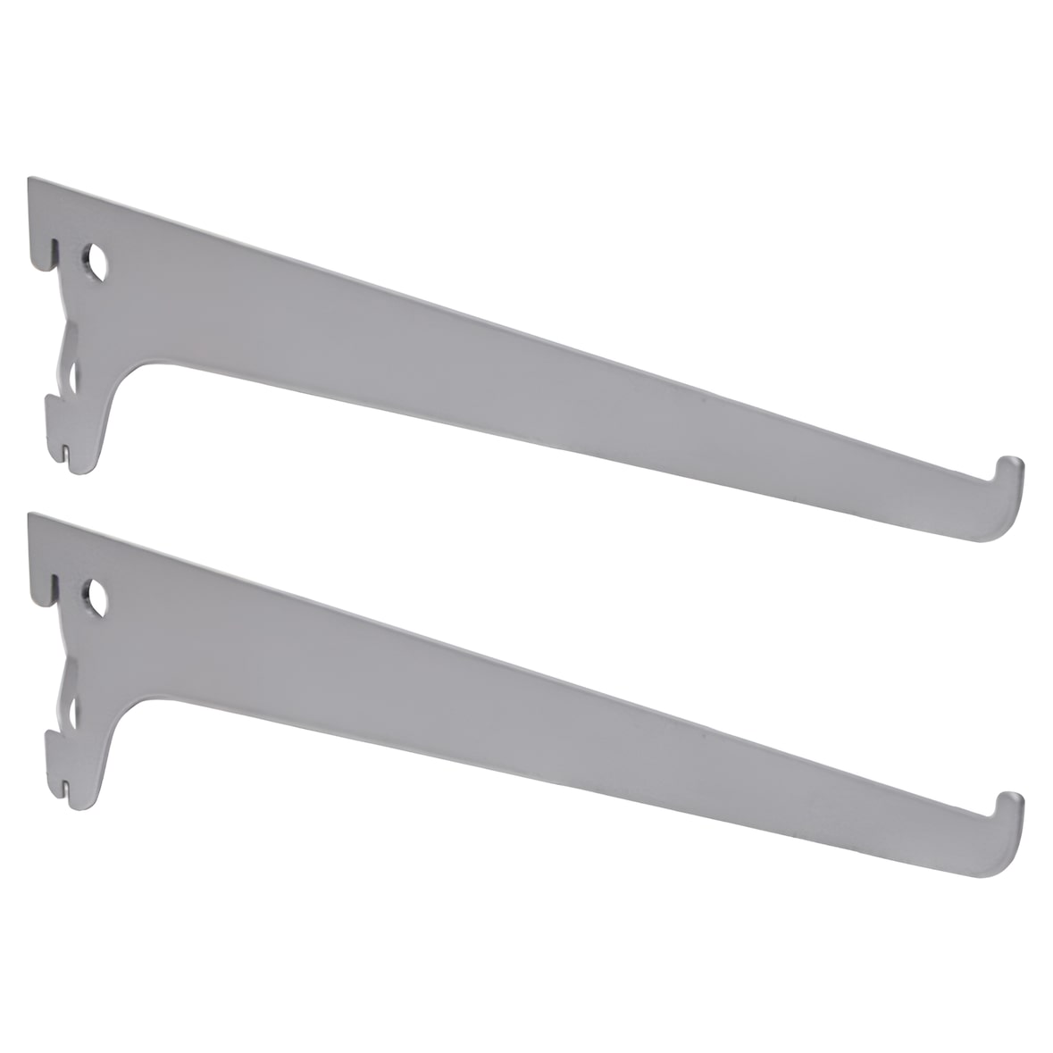 PRIOstahl Regalträger Regalwinkel 2 Stück (Silber,1-Reihig | 350mm) Regalsystem für Wandschienen