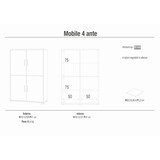 thumbnail of SARMOG MOBILE 4 ANTE KIT L108 P41 H161 in truciolare nobilitato color noce stelvio e ossido bianco