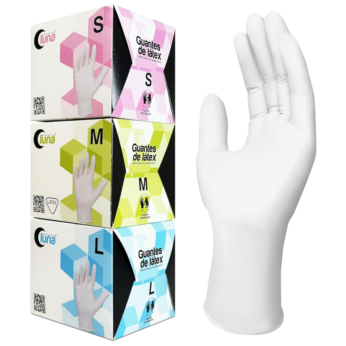 Guantes Nitrilo Blanco Talla L 30 unidades | Guantes de Nitrilo Sin Polvo, Sin Látex, Desechables