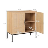 thumbnail of COSTWAY Sideboard mit 2 Rattantüren, Boho Holzküchenschrank, Buffetschrank mit 3-Wege verstellbarem Regal und Metallbeinen
