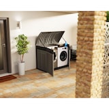 thumbnail of Cache Poubelles 2 portes Gris - Tri sélectif Extérieur - Abri Poubelle Design pour Terrasse et Jardin 1500L INTEC