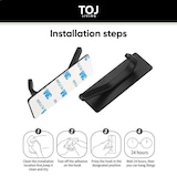 thumbnail of TOJ Living Ganci appendiabiti – set da 4 – argento – autoadesivi – senza forare – con strisce adesive