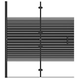 thumbnail of vidaXL Douchewand inklapbaar 120x140 cm ESG zwart