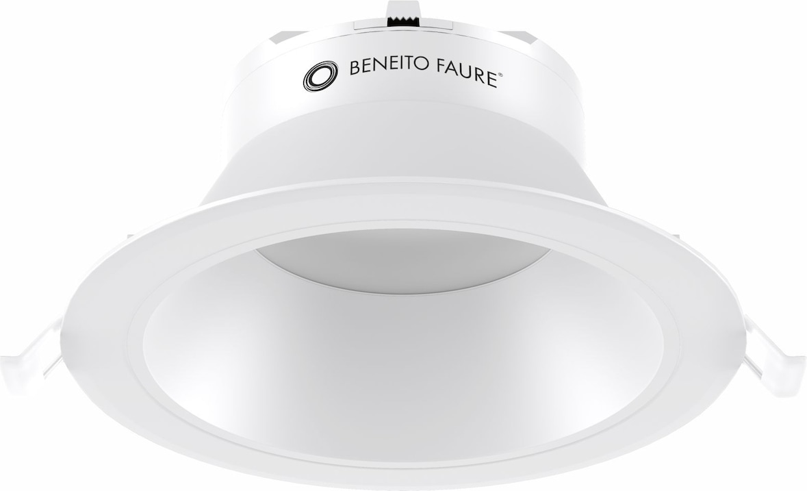 Thessis 25W Triac-dimmbare LED-Einbauleuchte mit Schaltertechnologie, Farbtemperatur 3000K/4000K/5000K, mattweiße Oberfläche - Beneito & Faure