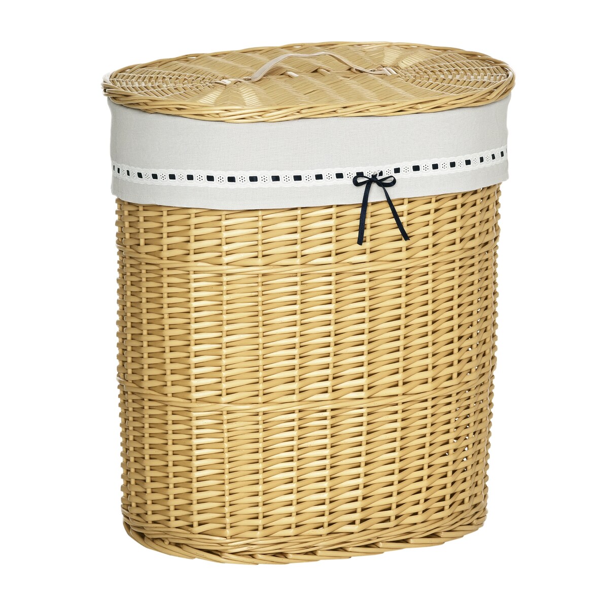HOMCOM - Wäschekorb - 51L x 38B x 57H cm - natur
