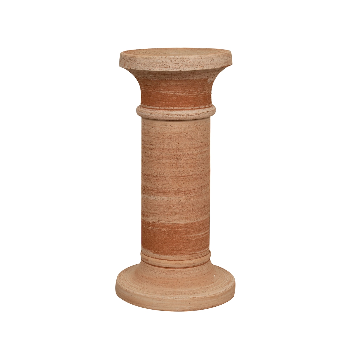 Biscottini Colonna Sottovasi in Terracotta 25x25x51 cm - Sottovaso da esterno Giardino - Portafiori - Supporto per vaso tondo e quadrato - Portavaso