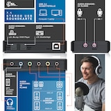thumbnail of CSL USB 7.1 Soundkarte extern - 7.1 Surround Sound - Stereo Audio Adapter - Lautstärkeregelung - Anschluss für Kopfhörer, Mikrofon