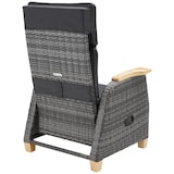 thumbnail of Rattansessel Pescara mit Aluminiumgestell, Lehne verstellbar  2er Setgrau