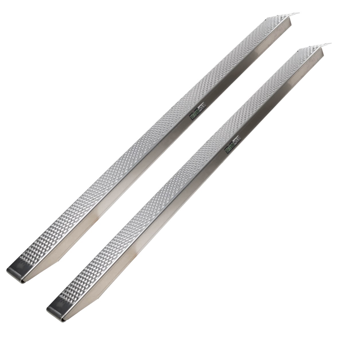 TRUTZHOLM 2 x Auffahrrampen 250 cm Traglast 1000 kg Alu grau gelocht Motorradrampen Verladerampen