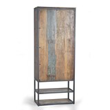 thumbnail of Armario madera reclada y patas en metal multicolor