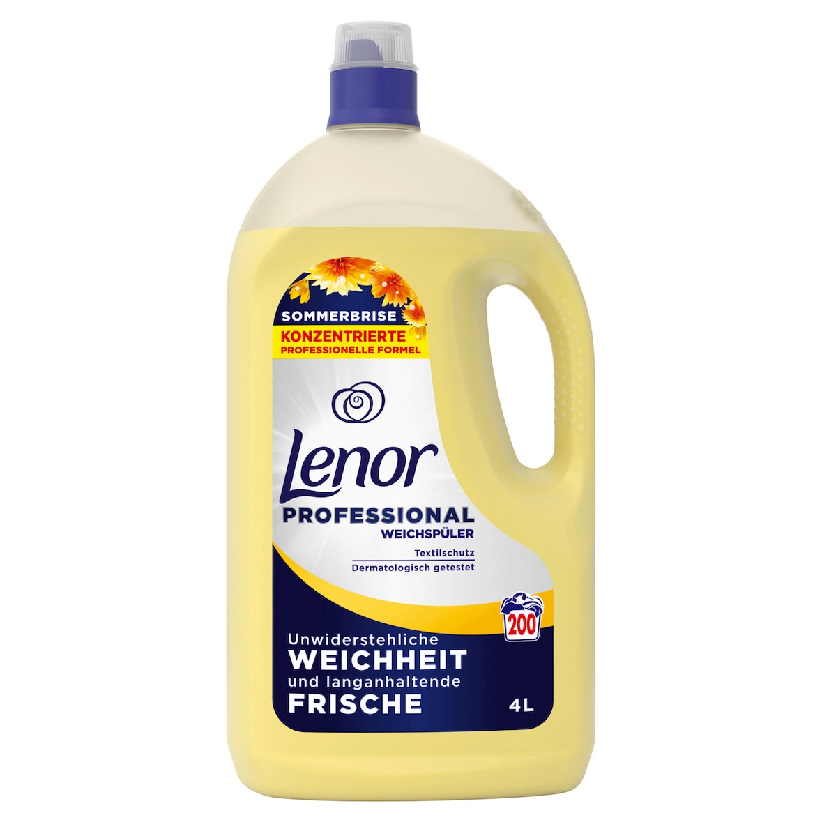 Lenor Professional Weichspüler Sommerbrise, flüssig, 4 L, 200 WL