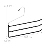 thumbnail of Relaxdays Hosenbügel mehrfach, 5er Set Mehrfachbügel, Metall, 3 Hosenstangen, offen, rutschfest, Hosen & Röcke, schwarz
