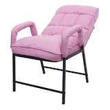 thumbnail of Silla de comedor HWC-K40, silla tapizada, 160kg respaldo cargable regulable metal ~ tela/textil rosa