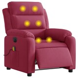 thumbnail of vidaXL Massagesessel Elektrisch Weinrot Samt