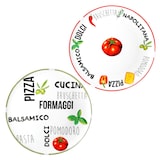 thumbnail of 2er Set Pizzateller Tomate Weiß mit Dekor Ø 31cm - 1x Grün & 1x Rot - 27020533