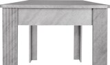 thumbnail of Esstisch rechteckig Grau 75x116x65 cm in Betonoptik Holzmaserung mit vier stabilen Beinen, pflegeleichte Tischplatte, modern